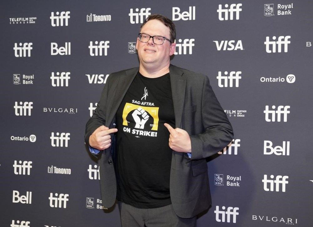 Duncan Crabtree-Ireland, National Executive Director and Chief Negotiator of SAG-AFTRA poses for a photograph on the red carpet for the new movie