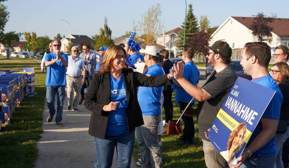 DAVID LIPNOWSKI / WINNIPEG FREE PRESS
“We have come a long way in a very short period of time,” Premier Heather Stefanson said, citing Manitoba as among the fastest-growing economies in Canada. “Imagine what we could do with four more years.”