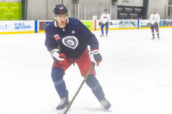 Gabe Vilardi will move up to play on the top line with Mark Scheifele and Nikolaj Ehlers while Kyle Connor is out with a significant knee injury. (Mike Deal / Winnipeg Free Press files)