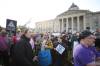 MIKE DEAL / WINNIPEG FREE PRESS
                                Protesters against LGBTTQ+ issues education in public schools were met on the Manitoba Legislative Building grounds by counter-protesters Wednesday morning.