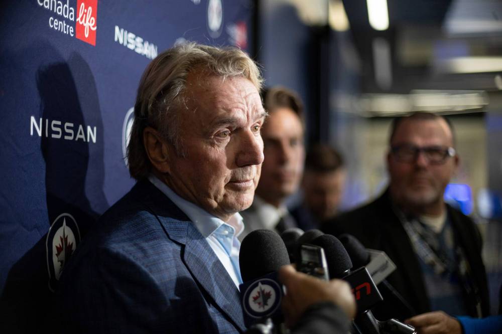 MIKE DEAL / WINNIPEG FREE PRESS FILES
“It’s going to be a tough training camp. There’s going to be a lot of skating,” said Rick Bowness.