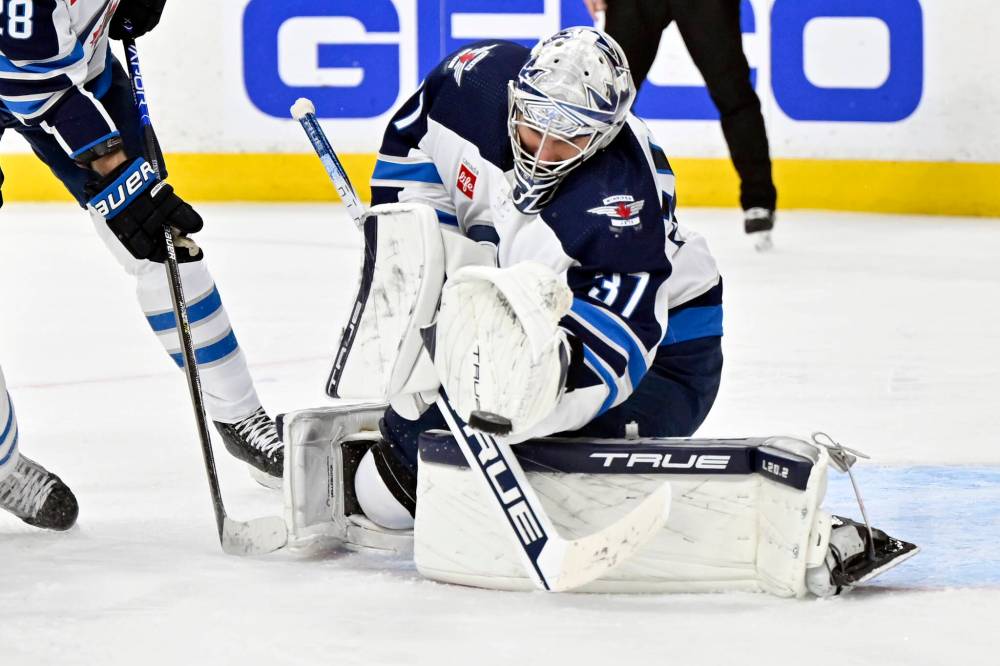 DAVID BECKER / THE ASSOCIATED PRESS FILES
“I’ve got an open mind. That’s about as clear as I can be, is I have an open mind to everything. I’ve made that clear from Day 1,” said Winnipeg Jets goaltender Conner Hellebuyck.