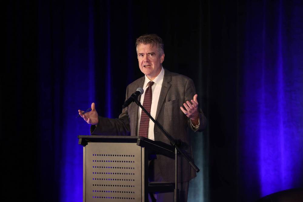 There has been inadequate funding “for decades,” Liberal Party Leader Dugald Lamont said. “That’s the kind of neglect that we’ve seen in this province under these other two parties.” (Tim Smith/The Brandon Sun)