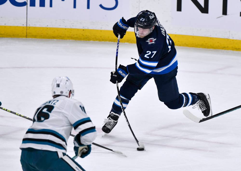 FRED GREENSLADE / THE CANADIAN PRESS FILES
Nikolaj Ehlers played a mere 45 games last season, missing 37 matches due to injury.