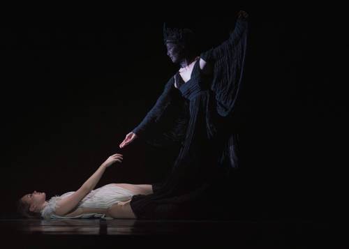 BRADY CORPS PHOTO
                                Taisi Tollasepp (left) and Katie Bonnell as Snow White and her deceased mother in an emotional scene.