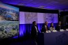 Kansas City Royals baseball team officials and their consultants talk about proposals for a new stadium to replace Kaufmann Stadium which has been home to the team for more than 50 years during a news conference, Tuesday, Aug. 22, 2023, in Kansas City, Mo. (AP Photo/Charlie Riedel)