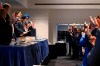 Conservatives gathered for the federal party's convention will hear not only from its leader today, but from a man who at one-time wanted that job himself. Conservative Leader Pierre Poilievre. left, is applauded by his caucus as he meets them prior to the Conservative convention, in Quebec City, Thursday, Sept. 7, 2023. THE CANADIAN PRESS/Jacques Boissinot