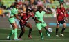 Canadian international forward Deanne Rose has joined England's Leicester City. Nigeria's Christy Ucheibe, right, protects the ball from Canada's Deanne Rose during first half Group B soccer action at the FIFA Women's World Cup in Melbourne, Australia, Friday, July 21, 2023. THE CANADIAN PRESS/Scott Barbour