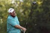 Ireland's Shane Lowry on the 11th tee during day three of the golf Irish Open at The K Club, County Kildare, Ireland, Saturday, Sept. 9, 2023. (Brian Lawless/PA via AP)
