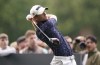 Hurly Long of Germany tees off on the 9th hole during day four of the Irish Open at The K Club, County Kildare, Ireland, Sunday Sept. 10, 2023. (Brian Lawless/PA via AP)