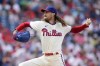 Philadelphia Phillies' Matt Strahm pitches during the seventh inning of a baseball game against the Miami Marlins, Sunday, Sept. 10, 2023, in Philadelphia. (AP Photo/Matt Slocum)