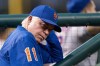 New York Mets manager Buck Showalter watches from the dugout during the third inning of a baseball game against the Washington Nationals, Wednesday, Sept. 6, 2023, in Washington. (AP Photo/Stephanie Scarbrough)
