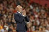 Spain coach Luis de la Fuente gestures during the Euro 2024 group A qualifying soccer match between Spain and Cyprus in Granada, Spain, Tuesday, Sept. 12, 2023. (AP Photo/Fermin Rodriguez)