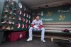 Los Angeles Angels' Shohei Ohtani sits in the dugout before a baseball game against the Oakland Athletics in Oakland, Calif., Saturday, Sept. 2, 2023. (AP Photo/Jeff Chiu)