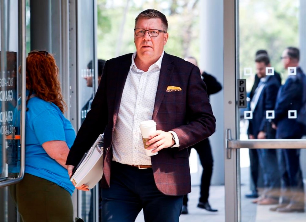 Scott Moe, Premier of Saskatchewan, arrives at the Canadian premiers and National Indigenous Organizations meeting in Winnipeg, Monday, July 10, 2023. The Saskatchewan government is prepared to use the notwithstanding clause to keep its new rule requiring schools to get parental permission before calling transgender or nonbinary students by their chosen names or pronouns. THE CANADIAN PRESS/John Woods