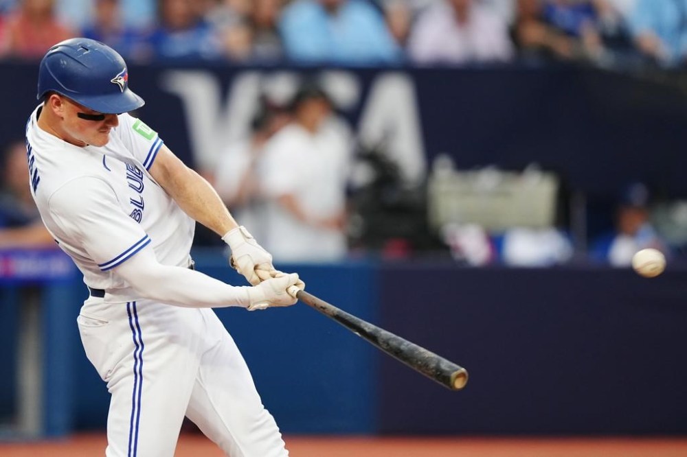 The Toronto Blue Jays activated infielder Matt Chapman from the injured list for Thursday's game against the visiting Texas Rangers. Chapman went on the injured list Aug. 28 with a right middle finger sprain. Chapman (26) hits a solo home run against the Los Angeles Angels during second inning American League MLB baseball action in Toronto on Friday, July 28, 2023. THE CANADIAN PRESS/Nathan Denette