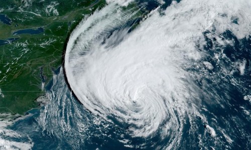 This satellite image provided by CSU/CIRA-NOAA shows hurricane Lee in the Atlantic Ocean on Friday, Sept. 15, 2023. THE CANADIAN PRESS/HO-CSU/CIRA-NOAA *MANDATORY CREDIT*