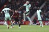 Chelsea's Lesley Ugochukwu wins the ball during the English Premier League soccer match between AFC Bournemouth and Chelsea at Vitality Stadium, Bournemouth, England, Sunday, Sept. 17, 2023. (Steven Paston/PA via AP)