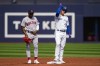 Toronto Blue Jays third baseman Matt Chapman (26) celebrates a double against the Boston Red Sox during second inning American League MLB baseball action in Toronto, Sunday, Sept. 17, 2023. THE CANADIAN PRESS/Andrew Lahodynskyj