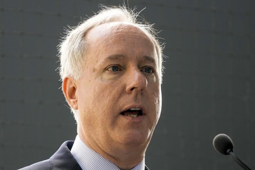 Wisconsin Speaker of the Assembly Robin Vos talks about a stadium repair funding plan aimed at keeping the Milwaukee Brewers in Milwaukee at a news conference Monday, Sept. 18, 2023, at American Family Field in Milwaukee. (AP Photo/Morry Gash)