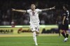 Torino's Nemanja Radonjic celebrates scoring during the Serie A soccer match between Salernitana and Torino, at the Arechi stadium in Salerno, Italy, Monday, Sept. 18, 2023. (Alessandro Garofalo/LaPresse via AP)