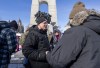 Former Ontario MPP Randy Hillier is back in court motioning to move his jury trial away from Ottawa for the second time. Hillier greets anti-mandate protesters at the War Memorial in Ottawa, Sunday, Feb. 13, 2022. THE CANADIAN PRESS/Frank Gunn