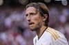 Real Madrid's Luka Modric reacts during the Champions League group C soccer match between Real Madrid and FC Union Berlin at the Santiago Bernabeu stadium in Madrid, Wednesday, Sept. 20, 2023. (AP Photo/Manu Fernandez)