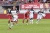 Lecce's Nikola Krstovic scores their side's first goal of the Serie A soccer match between Monza and Lecce at the U-Power stadium in Monza, Italy, Sunday Sept. 17, 2023. (Claudio Grassi/LaPresse via AP)