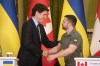 Canadian Prime Minister Justin Trudeau, left, meets with Ukrainian President Volodymyr Zelenskyy in Kyiv, Ukraine, June 10, 2023. THE CANADIAN PRESS/AP-Efrem Lukatsky