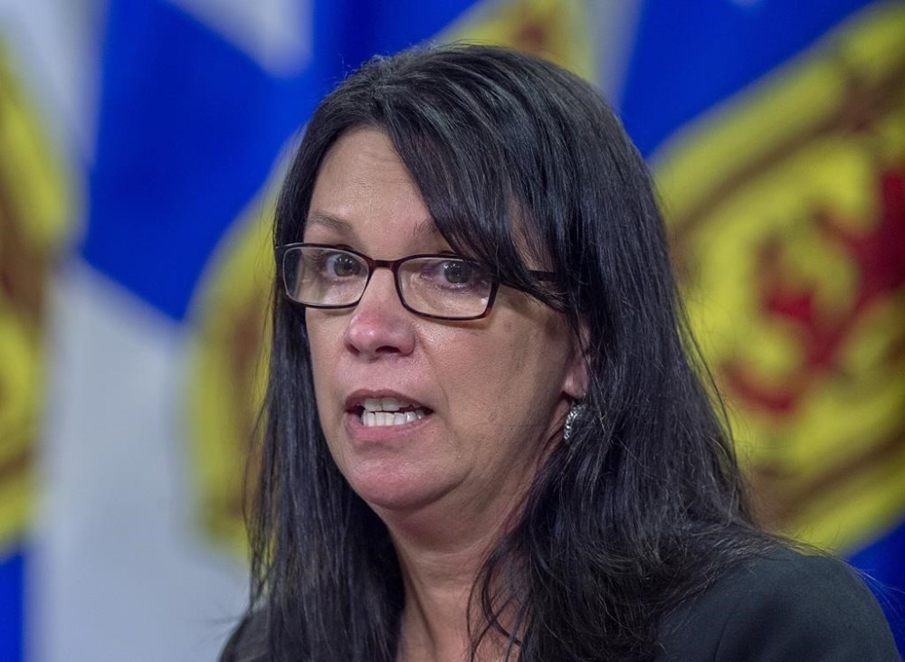 Nova Scotia Health Minister Michelle Thompson fields a question at a COVID-19 briefing in Halifax on Wednesday, Sept. 29, 2021. THE CANADIAN PRESS/Andrew Vaughan