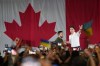 Prime Minister Justin Trudeau introduces Ukrainian President Volodymyr Zelenskyy at a rally at the Fort York Armoury in Toronto on Friday, September 22, 2023. THE CANADIAN PRESS/Nathan Denette
