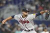 Atlanta Braves starting pitcher Charlie Morton throws during the first inning of a baseball game against the Miami Marlins, Sunday, Sept. 17, 2023, in Miami. (AP Photo/Lynne Sladky)