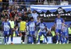 Brighton and Hove Albion's Kaoru Mitoma, center left, celebrates scoring with teammates during the English Premier League soccer match between Brighton and Hove Albion and Bournemouth at the AMEX Stadium, Brighton, England,: Sunday Sept. 24, 2023. (Steven Paston/PA via AP)