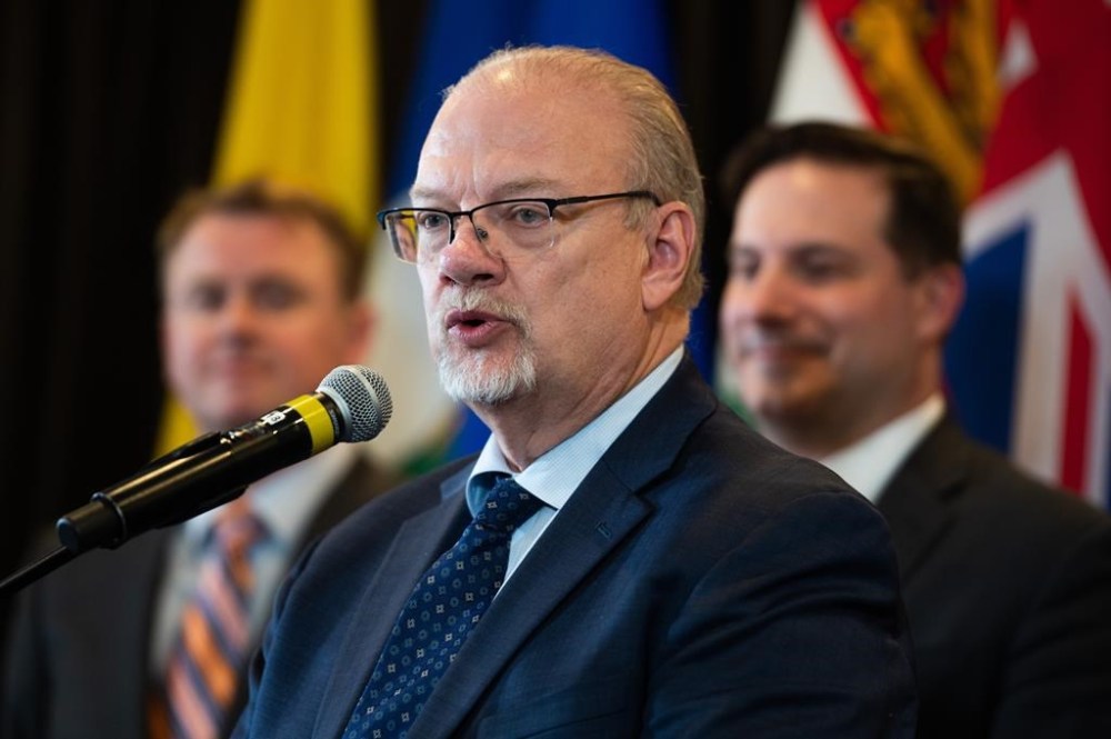 Kelvin Goertzen speaks in Ottawa on Friday March 10, 2023. THE CANADIAN PRESS/Spencer Colby