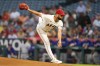 Los Angeles Angels starting pitcher Patrick Sandoval throws to the mound during the first inning of a baseball game against the Texas Rangers, Monday, Sept. 25, 2023, in Anaheim, Calif. (AP Photo/Ryan S. Sun)