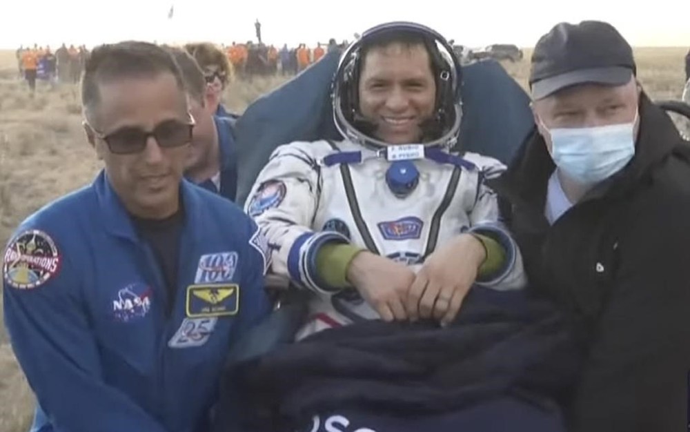 Three astronauts return to Earth after a year in space. NASA’s Frank ...