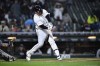 Detroit Tigers' Miguel Cabrera hits a home run off Kansas City Royals starting pitcher Jonathan Bowlan during the second inning of a baseball game Wednesday, Sept. 27, 2023, in Detroit. (AP Photo/Jose Juarez)