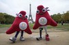 The mascots of the Paris 2024 Olympic, left, and Paralympic Games pose next to the Eiffel Tower in Paris, Monday, Aug. 28, 2023. The Canadian Paralympic Committee disagrees with the International Paralympic Committee's decision to allow Russian and Belarusian athletes to compete as neutrals in next summer's Paralympic Games in Paris. THE CANADIAN PRESS/AP/Michel Euler
