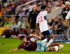Colorado Rapids forward Diego Rubio (11) slide-tackles Vancouver Whitecaps forward Ali Ahmed (22) during the first half of an MLS soccer match Wednesday, Sept. 27, 2023, in Commerce City, Colo. THE CANADIAN PRESS/AP-Jack Dempsey