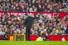 Manchester United's head coach Erik ten Hag gives instructions during the English Premier League soccer match between Manchester United and Crystal Palace at the Old Trafford stadium stadium in Manchester, England, Saturday, Sept. 30, 2023. (AP Photo/Jon Super)