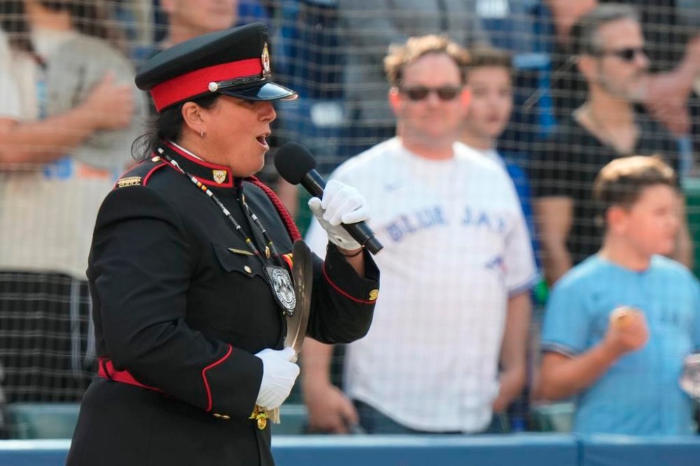 Sgt. Chantal Larocque sings