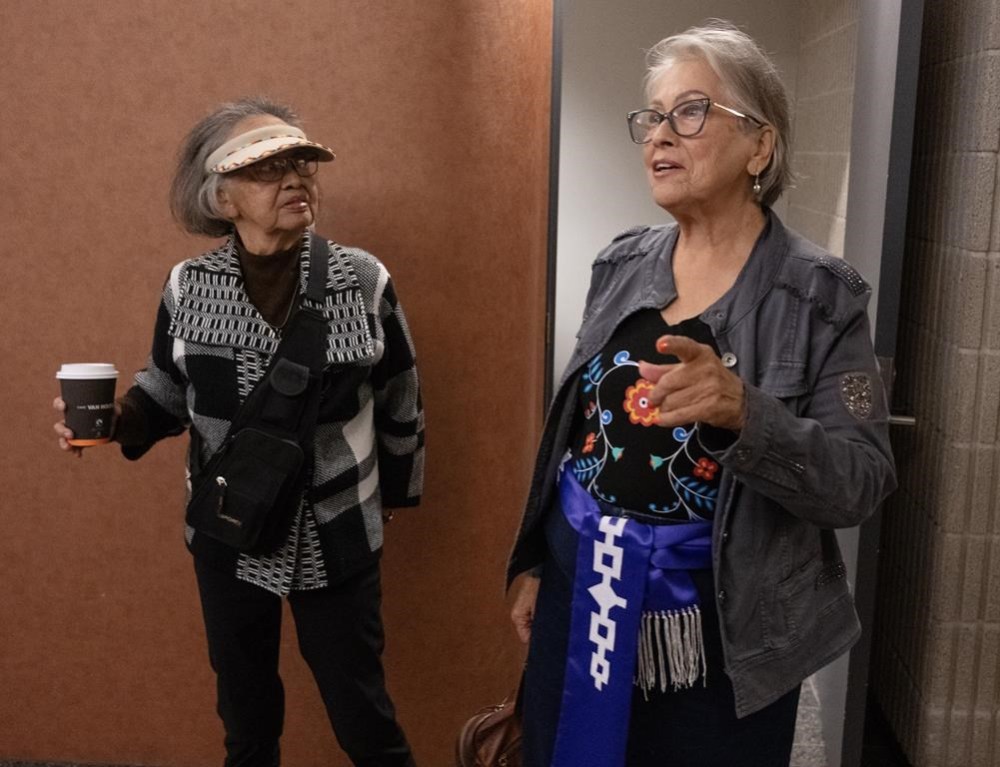 Kanesatake elders with the Mohawk Mothers group arrive at Superior Court Thursday, Sept. 14, 2023, in Montreal. THE CANADIAN PRESS/Ryan Remiorz