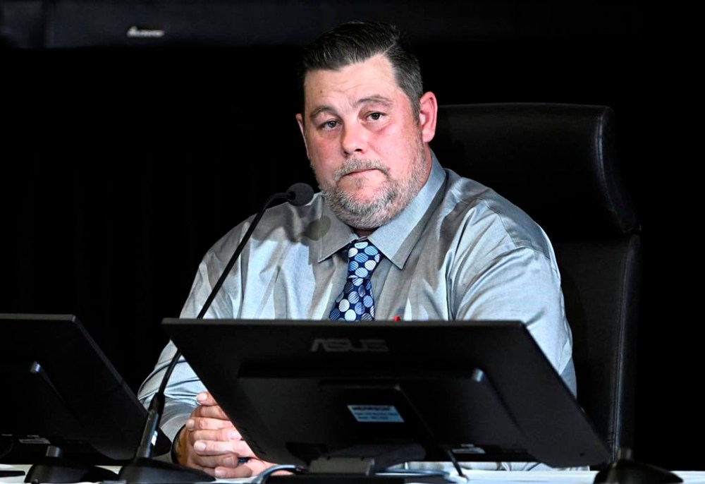 Freedom Convoy organizer Pat King appears as a witness at the Public Order Emergency Commission in Ottawa on Wednesday, Nov. 2, 2022. King has asked the court once again to move his criminal trial out of Ottawa, even though others who were charged during the demonstration have been denied similar requests.THE CANADIAN PRESS/Justin Tang