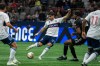 Vancouver Whitecaps forward Brian White (24) takes a shot on goal against D.C. United during second half MLS action in Vancouver, B.C., on September 30, 2023. THE CANADIAN PRESS/Ethan Cairns