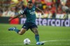 Arsenal's Gabriel Jesus scores his side's opening goal during the Group B Champions League soccer match between Lens and Arsenal at the Bollaert-Delelis stadium in Lens, northern France, Tuesday, Oct. 3, 2023. (AP Photo/Michel Spingler)