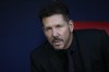 Atletico Madrid's head coach Diego Simeone sits on the bench ahead of the Champions League Group E soccer match between Atletico Madrid and Feyenoord at the Metropolitano stadium in Madrid, Spain, Wednesday, Oct. 4, 2023. (AP Photo/Bernat Armangue)