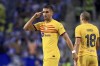 Barcelona's Ferran Torres gestures after scoring the opening goal during a Champions League group H soccer match between FC Porto and Barcelona at the Dragao stadium in Porto, Portugal, Wednesday, Oct. 4, 2023. (AP Photo/Luis Vieira)