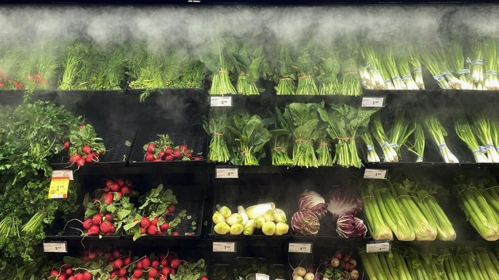 Industry Minister François-Philippe Champagne says he will be announcing the initial commitments he's secured from grocers to stabilize prices later today. Produce is shown at a west-end Toronto Sobeys grocery store, Sunday, June 26, 2023. THE CANADIAN PRESS/Graeme Roy