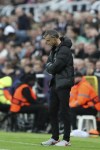 PSG's head coach Luis Enrique stands by the pitch during the Champions League group F soccer match between Newcastle and Paris Saint Germain at St. James' Park, Wednesday, Oct. 4, 2023, in Newcastle, England. (AP Photo/Scott Heppell)