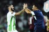 Betis' Isco, left, celebrates after scoring his side's 2nd goal during the Europa League Group C soccer match between Betis and Sparta Prague at the Benito Villamarin Stadium stadium in Seville, Spain, Thursday Oct. 5, 2023. (AP Photo/Jose Breton)